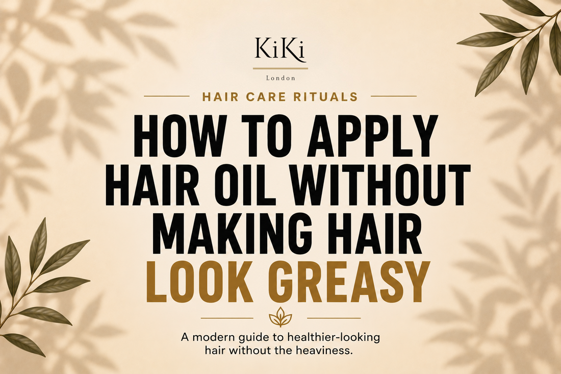 How to apply hair oil without making hair look greasy guide by KiKi London